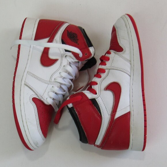 Nike Air Jordan 1 High OG 575441-161 Red Basketball Shoes Sneakers Size 5.5 Y - Picture 5 of 10